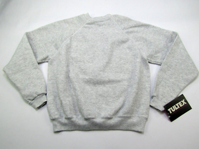 VTG Tultex Sweatshirt Womens Medium 8-10 Gray Blank Pullover Activewear NWT 90s
