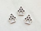 10x Anhänger Pfote 13x11mm Charm Hund Katze Pfoten Tatze Hundepfote Deko Basteln