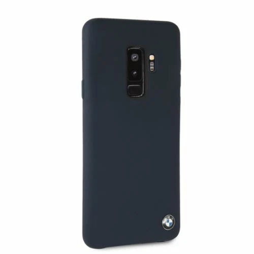 Funda rígida BMW hexagonal de cuero real/silicona negra/azul marino para Samsung Galaxy S9 Foto 4 de 4