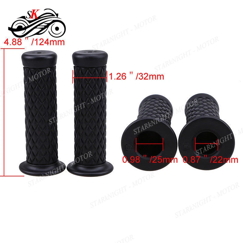 TPU Rubber Handlebar Hand Grips Bar End For Kawasaki KZ650 W650 KZ400 KZ550 K750 - Image 2 of 4