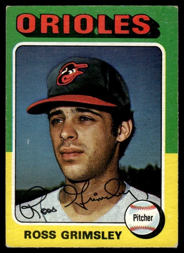 1975 O-Pee-Chee Ross Grimsley Baltimore Orioles #458 R97