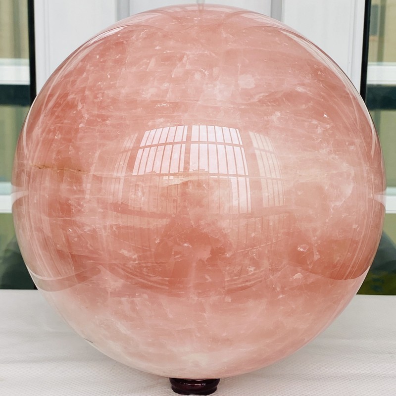 Natural Pink Rose Quartz Sphere Crystal Ball Reiki Healing 18080G