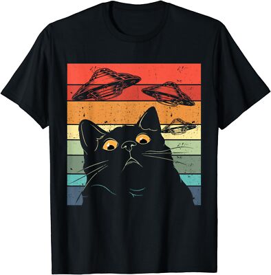New Limited Funny Cat, Alien Cat UFO, Cat Lovers T-Shirt