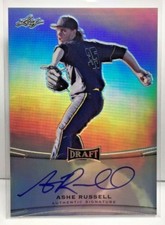 Ashe Russell 2015 Leaf Metal Draft Silver Prismatic Base Autograph Auto SP