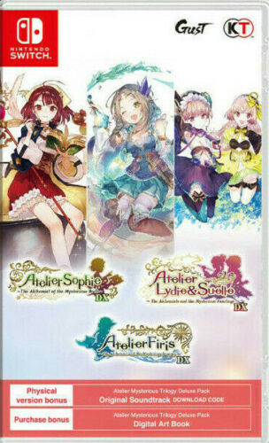 Atelier Mysterious Trilogy Deluxe Pack Nintendo Switch Game Sophie Firis Lydie - Foto 1 di 12