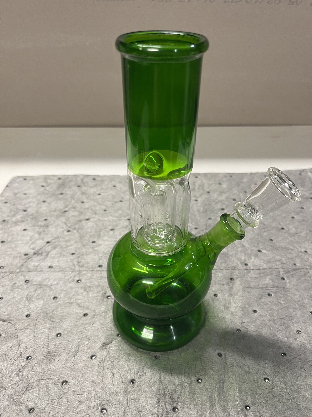 Decorative Green / Clear blown glass collectible bubbler Water pipe bong eBay