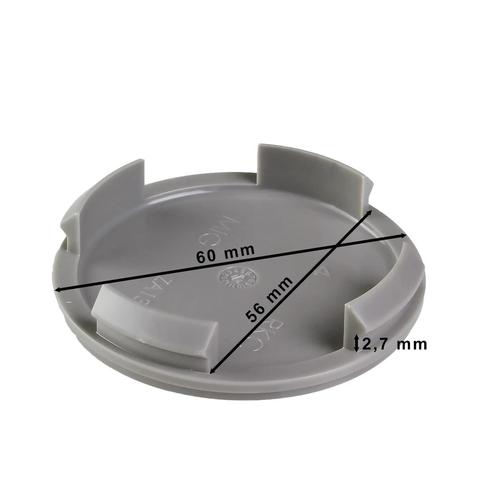 4x Tapa Bujes Tapa Tapa Cubierta Aleación Gris Ø 60mm para Suzuki Foto 3 de 4