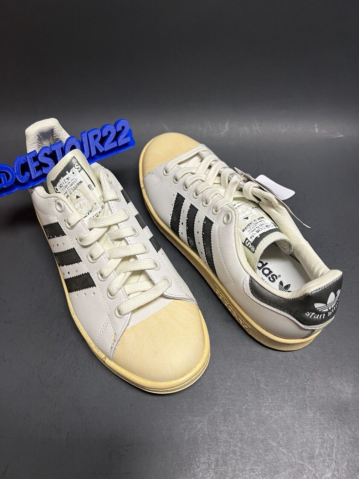 ADIDAS STAN SMITH SUPERSTAN [FW6095] AGED DISTRESSED LEATHER SUPERSTAR SZ 7