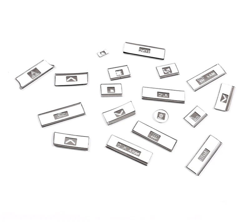 Silver Alloy Center Console AC Switch Button Sticker 16-2019 For Jaguar XE 35t — 第 2/3 张图片