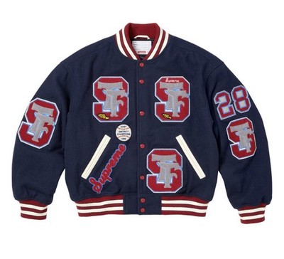 Size Small Supreme Drill Team Varsity Jacket Navy Free Ship🔥 | eBay