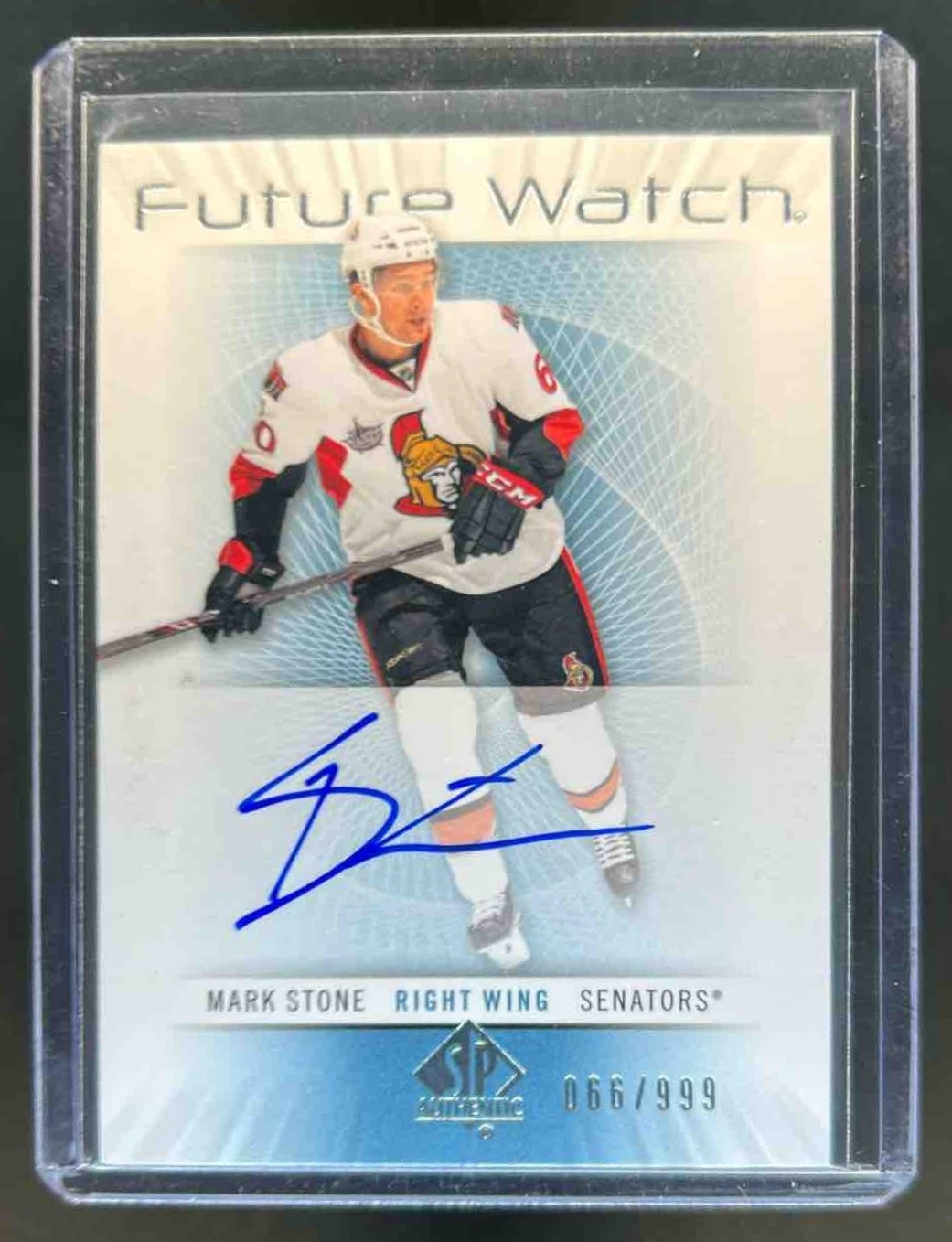 2012-13 SP Authentic Mark Stone Rookie RC Future Watch Auto #/999 Senators
