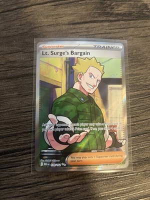 Pokemon TCG Lt. Surge's Bargain 170/132 Ultra Rare Full Art Mega Evolution