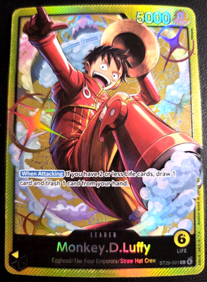 MONKEY D. LUFFY ST29-001 ワンピースルフィ　PSA10 Monkey.D.Luffy ST29-001 ONE PIECE Tcg Card Game NM Yellow Leader