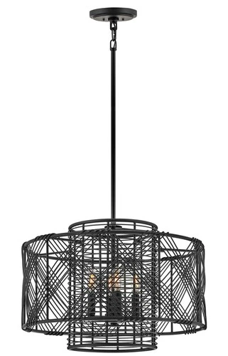 Hinkley Lighting 41063 Nikko 4 Light 20"W Lisa McDennon Pendant - Black - Picture 3 of 7