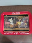 1987 Coca-Cola Metal Serving Tray "Touring Car" Reproduction From 1924 Vintage