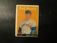 1958    TOPPS #72  BUD BYERLY  SENATORS      EX/EXMT
