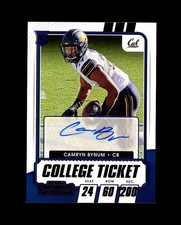 2021 Contenders PURPLE FOIL TICKET SP CAMRYN BYNUM AUTO RC! CAL Colts SEE