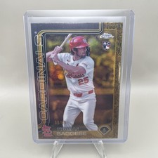 2025 Topps Gilded Collection Thomas Saggese RC Rookie Black Gold Refractor /99