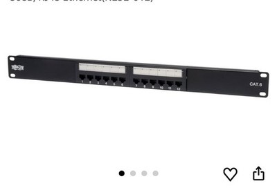 TRIPP LITE N252-012 12-Port Cat6 Patch Panel 568B New