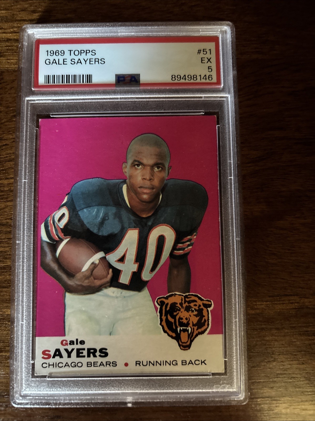 1969 Topps Football #51 Gale Sayers Chicago Bears PSA 5 (EX)