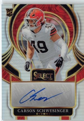 2025 Panini Select #SIP-CSR Carson Schwesinger Select Signatures Prizm
