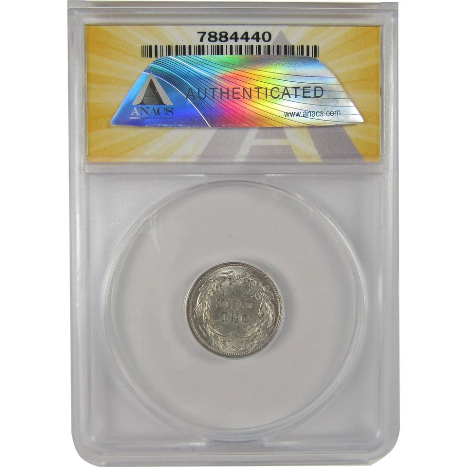 Moeda de dez centavos de barbeiro 1893 MS 60 detalhes ANACS prata não circulada SKU:I20149 - Imagem 2 de 4