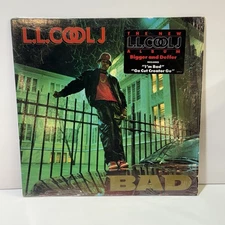 LL COOL J BAD Bigger And Deffer VINYL in Shrink W/HYPE STICKER Open Shrink