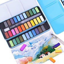 Supplies Watercolor Paint 24 Vibrant Colors - Lightweight and Portable - Perf...