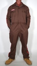 MEN'S BROWN ONE-PIECE "MECHANIC" COVERALLS SIZE 44 L