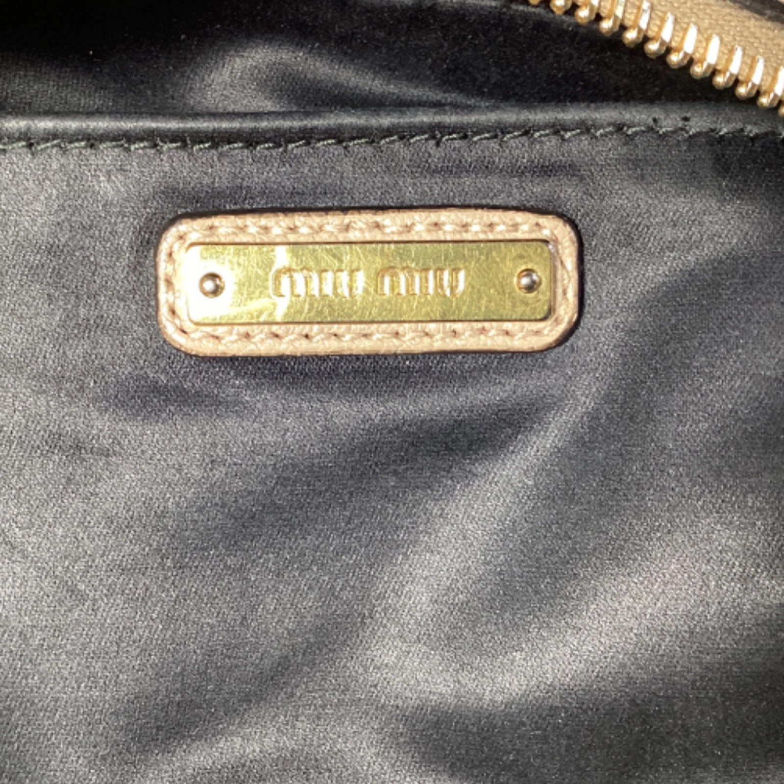 Borsa a tracolla Miu Miu Madras in pelle donna beige S