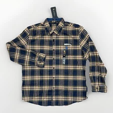 US Polo Assn. Men's Button Down Shirt Size XL Blue Water Heather Plaid NWT $60