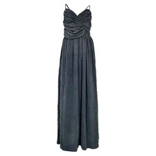 Zimmermann V-Neck Gathered Maxi Dress In Viscose Women Grey S