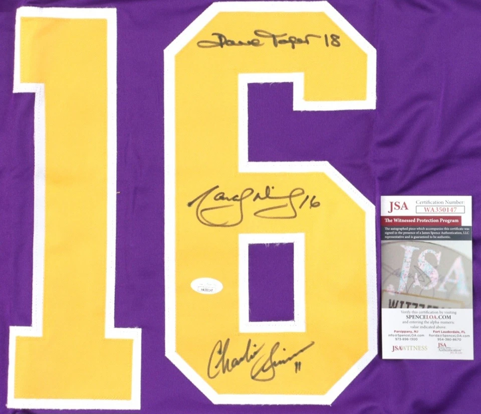 Charlie Simmer, Dave Taylor & Marcel Dionne Signed Los Angeles Kings Jersey /JSA - Image 2 of 4