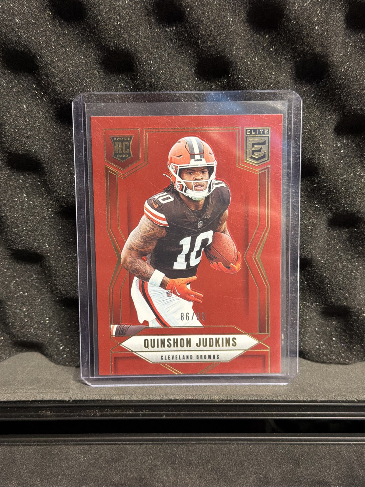 2025 Panini Donruss Elite - Rookies Quinshon Judkins #121 Red /99 (RC)