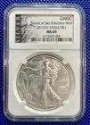 2013 (S)_ NGC_ Silver Eagle S$1_ MS69_ San Francisco Mint_ #3772439-009