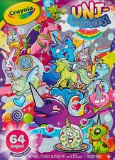 Crayola Uni-Creatures Coloring Book, 64 Unicorn Coloring Pages, Gift for Kids