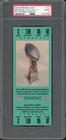 2002 Super Bowl XXXVI Full Ticket Green Variation Tom Brady MVP PSA 10