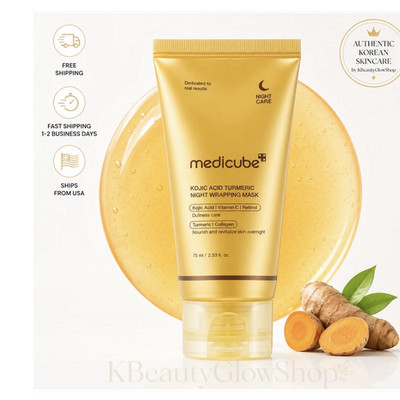 Medicube Kojic Acid Turmeric Night Wrapping Mask Brightening Hydrating 75ml