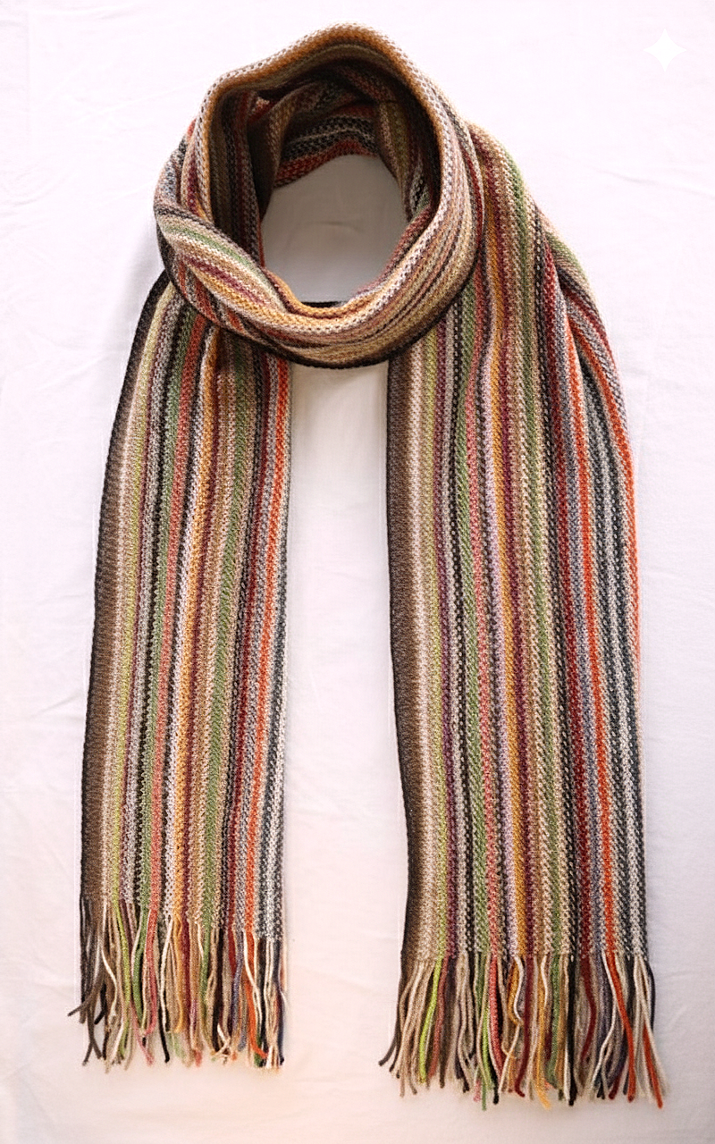 Alpaca Scarf Peru, pashmina, chalina Soft Gorgeous Fringe, 12x74 85% alpaca 15%