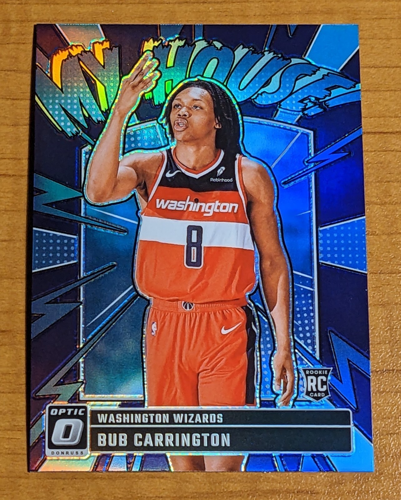 Bub Carrington 2024-25 Donruss Optic Purple Prizm My House Rookie RC Wizards