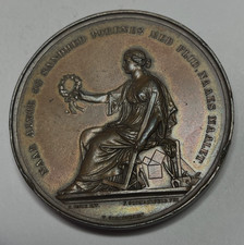 Denmark Bronze Copper Medal 49.194g Diameter 45mm Edge 8mm Edge Bumps Damage