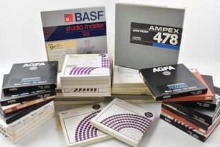 BASF AGFA Ampex Scotch Tape Reel Bundle Vintage Studio Audio Low Print