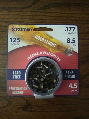 PELLET GUN PELLETS Pointed Gold Penetrators Hunting Ammo .177 Cal Crosman NEW 