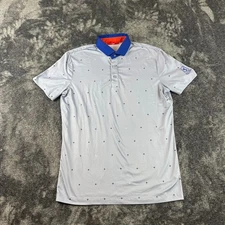 Redvanly Men's S Polo All Over Print Short Sleeve Golf Performance Geometric 
