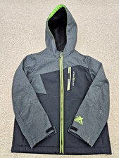 ZEROXPOSUR Hooded Jacket Coat Black Gray Neon Green Boys Youth Size S-8
