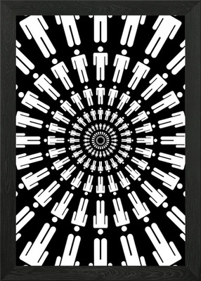 Kreis Menschen gerahmtes Wandbild Poster Leinwanddruck Bild