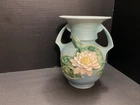 Vintage Roseville Blue Water Lily 79-9"  2 Handled Vase