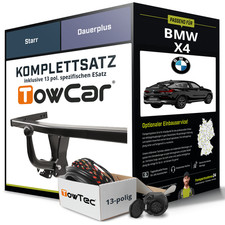 Für BMW X4 Typ G02, F98 Anhängerkupplung starr +eSatz 13pol 04.2018-jetzt Kit