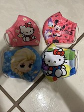 4 Washable Face Mask Disney Minnie Mouse kids 3-8 Yrs Old face mask