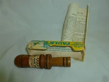  Vintage 4-3/4 Inch Wood Faulk’s Goose Call #CH-44 With Lidless Box  Lot N-363